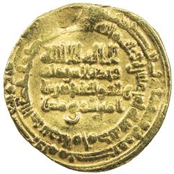 ABBASID: al-Muqtadir, 908-932, AV dinar (3.80g), al-Muhammadiya, AH312. F