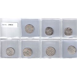 ABBASID: LOT of 7 silver dirhams