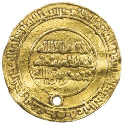 FATIMID: al-Mansur, 946-953, AV 1/4 dinar (1.01g), al-Mahdiya, AH338. VF
