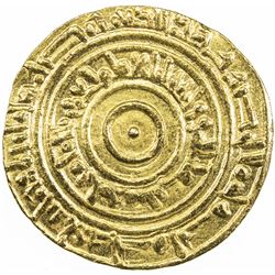 FATIMID: al-'Aziz, 975-996, AV dinar (4.19g), Misr, AH382. EF