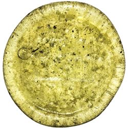 FATIMID: al-Zahir, 1021-1036, glass jeton/weight (6.42g), ND. F-VF