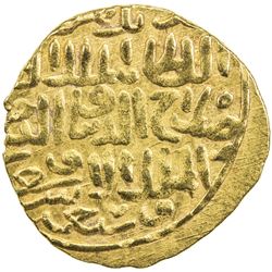 BAHRI MAMLUK: Hajji II, 1st reign, 1381-1382, AV dinar (7.12g), al-Qahira, AH7(84). EF