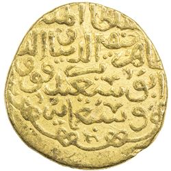 BURJI MAMLUK: Barquq, 1382-1389 & 1390-1399, AV dinar (10.95g), Dimashq, DM. VF