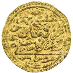 OTTOMAN EMPIRE: Mehmet III, 1595-1603, AV sultani (3.48g), Misr, AH1003. VF-EF