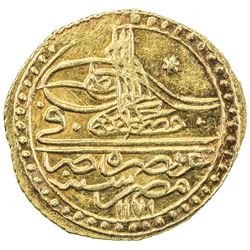 EGYPT: Mustafa III, 1757-1774, AV zeri mahbub (2.53g), Misr, AH1171. AU
