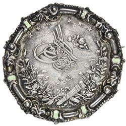 EGYPT: Abdul Hamid II, 1876-1909, AR 10 qirsh, Misr, AH1293 year 27. VF