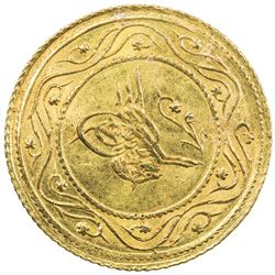 TURKEY: Mahmud II, 1808-1839, AV 2 rumi altin (4.82g), Kostantiniye, AH1223 year 12. AU