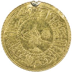 TURKEY: Abdulhamid II, 1876-1909, AV 50 kurus (3.51g), Kostantiniye, AH1293 year 24. EF