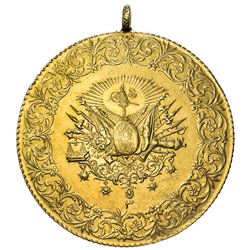 TURKEY: Mehmet V, 1909-1918, AV 500 kurush (35.29g), Kostantiniye, AH1327 year 3. EF