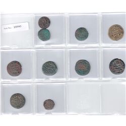 SAFFARID: LOT of 10 copper coins
