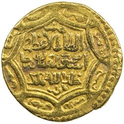 ILKHAN: Abu Sa'id, 1316-1335, AV ingot dinar (7.51g), Bazar (court mint), AH731. VF
