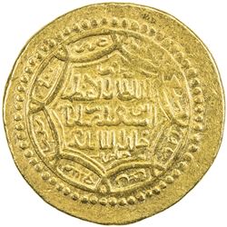 ILKHAN: Abu Sa'id, 1316-1335, AV ingot dinar (9.35g), Jajerm, AH729. VF
