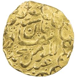 JANID: 'Abd al-Mu'min Khan, 1747-1751, AV tilla (4.65g), NM, ND. EF
