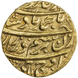 DURRANI: Ahmad Shah, 1747-1772, AV mohur (10.74g), Shahjahanabad (=Delhi), year 14. EF