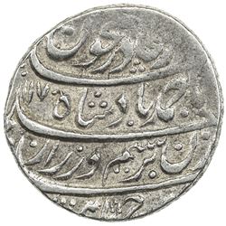 DURRANI: Ahmad Shah, 1747-1772, AR rupee (11.51g), Shahjahanabad (Delhi), AH1170 year 11. EF