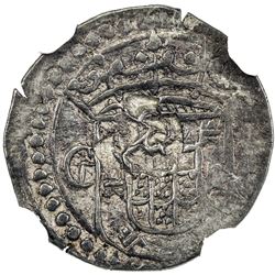 CEYLON (PORTUGUESE): Joao IV, 1640-1656, AR tanga, Goa, 1646. NGC EF45