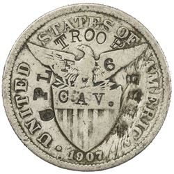 PHILIPPINES: AR 50 centavos, 1907. F