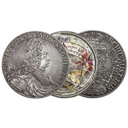 AUSTRIA: Karl VI, 1711-1740, AR box thaler (12.98g), 1719. EF