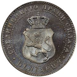 BULGARIA: Ferdinand I, 1887-1918, 5 stotinki, 1888. PCGS SP