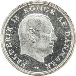 DENMARK: Frederik IX, 1947-1972, AR 5 kroner, 1964-CS. PCGS SP66