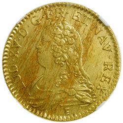FRANCE: Louis XV, 1715-1774, AV louis d'or, 1734-(9). NGC MS61