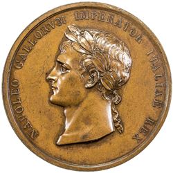 FRANCE: Napoleon I, Emperor, 1804-1815, AE medal, 1805. EF