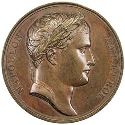 FRANCE: Napoleon I, Emperor, 1804-1815, AE medal, 1809. EF