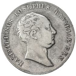 BAVARIA: Maximilian I Joseph, king, 1806-1825, AR thaler (kronentaler) (29.55g), 1812. VF