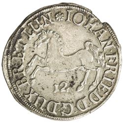 BRUNSWICK-LUNEBURG-CALENBERG: Johann Friedrich, 1665-1679, AR 12 mariengroschen (7.23g), Clausthal,