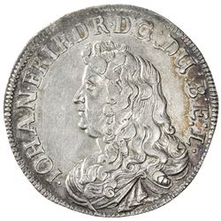 BRUNSWICK-LUNEBURG-CALENBERG: Johann Friedrich, 1665-1679, AR 2/3 thaler (16.79g), Hannover, 1676. V