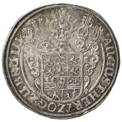BRUNSWICK-WOLFENBUTTEL: August the Younger, 1645-1666, AR thaler (28.77g), Zellerfeld, 1645-HS. EF