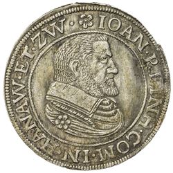 HANAU-LICHTENBERG: Johann Reinhard I, 1599-1625, AR teston (6.05g), ND (1621). EF