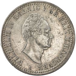 HANOVER: William IV of Great Britain, 1830-1837, AR thaler (16.83g), 1834-A. EF