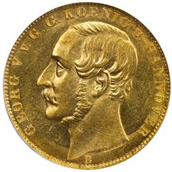 HANOVER: Georg V, 1851-1866, AV krone, 1866-B. PCGS MS62