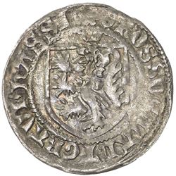 HESSE-CASSEL: Ludwig II, 1413-1458, AR kronengroschen (2.51g), Kassel. VF