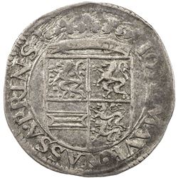 NASSAU-SIEGEN: Johann Moritz, 1664-1679, AR 1/16 thaler (1.66g), 1672. VF