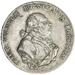 PRUSSIA: Friedrich Wilhelm II, 1786-1797, AR thaler (22.10g), Berlin, 1795-A. VF