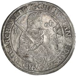 SAXE-ALBERTINE LINE: Christian II, Johann Georg I, & August, jointly, 1591-1611, AR thaler (29.00g),