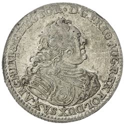 SAXE-ALBERTINE LINE: Friedrich August II, 1733-1763, AR groschen (2.07g), Dresden, 1740. EF-AU