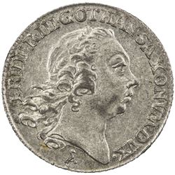 SAXE-GOTHA-ALTENBURG: Friedrich III, 1732-1772, AR 1/24 thaler (4.29g), Gotha, 1772. UNC