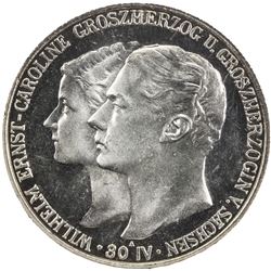 SAXE-WEIMAR-EISENACH: Wilhelm Ernst, 1901-1918, AR 2 mark, 1903-A. NGC PF65