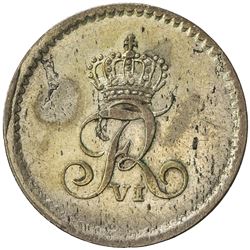 SCHLESWIG-HOLSTEIN: Friedrich VI of Denmark, 1808-1839, AR 8 reichsbank schilling (2.79g), Altona, 1