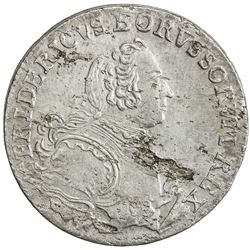 SILESIA: Friedrich II, of Prussia, 1740-1786, AR 18 kreuzer (5.85g), Breslau, 1753. EF-AU