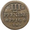Image 2 : WISMAR: AE 3 pfennig (2.29g), 1715. F-VF