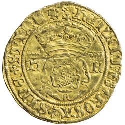 ENGLAND: Henry VIII, 1509-1547, AV crown (2.81g), Bristol. VF