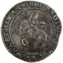 ENGLAND: Charles I, 1625-1649, AR crown (29.84g), ND (1643-4). VF