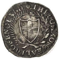 ENGLAND: Commonwealth and Protectorate, 1649-1660, AR shilling (5.70g), 1653. VF