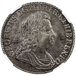 GREAT BRITAIN: George I, 1714-1727, AR shilling, 1723. NGC MS62