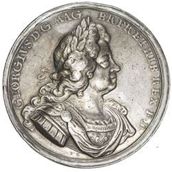 GREAT BRITAIN: George I, 1714-1727, AR medal, 1718. EF