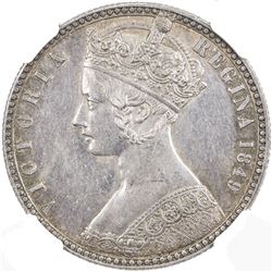 GREAT BRITAIN: Victoria, 1837-1901, AR florin, 1849. NGC AU